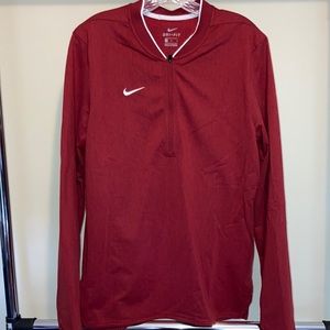 Nike DriFit Quarter Zip - Red - Size M